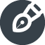 Fountain pen in a circle free icon 9