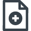 File with Add Sign free icon 1