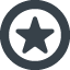 Star symbol in a circle free icon 1