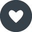 Favorite heart symbol in a circle free icon 2