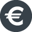 Euro Currency Symbol in a circle free icon 4