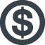 Dollar symbol inside circle free icon 3