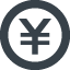 Yen sign  inside circle free icon 1