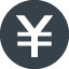 Yen sign  inside circle free icon 2