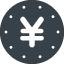 Yen sign  inside circle free icon 3