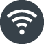 Wifi signal symbol in a circle free icon 1