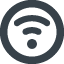 Wifi signal symbol in a circle free icon 2