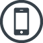 Smartphone inside circle free icon 1