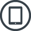 Tablet inside circle free icon 1