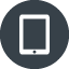 Tablet inside circle free icon 2