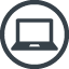 Laptop inside circle free icon 1