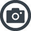Photo camera inside circle free icon 1