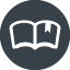 Open book  inside circle free icon 3