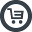 Shopping Cart inside circle free icon 1