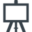 Painter easel with canvas free icon 1