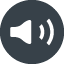 Volume speaker in a circle free icon 1