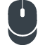 Computer mouse inside circle free icon 5
