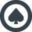 Spades symbol inside circle free icon 1