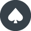 Spades symbol inside circle free icon 2