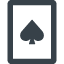Spade on playing card free icon 1