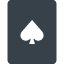 Spade on playing card free icon 2