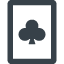 Clover  on playing card free icon 1