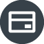 Credit card in a circle free icon 2