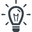 Idea symbol of a lightbulb 2