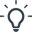 Idea symbol of a lightbulb 3
