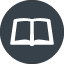 Open book top inside circle free icon 5