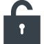 Open padlock free icon