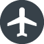 Airplane inside circle free icon 2