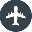 Airplane inside circle free icon 4