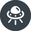 UFO inside circle free icon 2