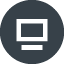 TV monitor inside circle free icon 3