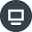 TV monitor inside circle free icon 4