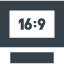 Aspect ratio 16:9 widescreen monitor free icon 1