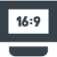 Aspect ratio 16:9 widescreen monitor free icon 2