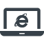 Monitir with Internet explorer logo free icon
