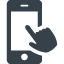 Touch screen phone free icon