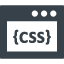 Browser window with CSS code signs 7