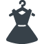 Dress on a hanger free icon