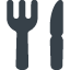 Restaurant fork and knife free icon 1