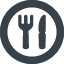 Restaurant fork and knife free icon 2