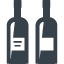 Two wine bottles free icon