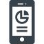 Smartphone with graph free icon