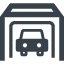 Car in a garage free icon