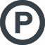 Parking sign free icon 1