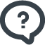 Comment Speech Bubble with question mark free icon