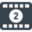Film strip photogram with number free icon 2